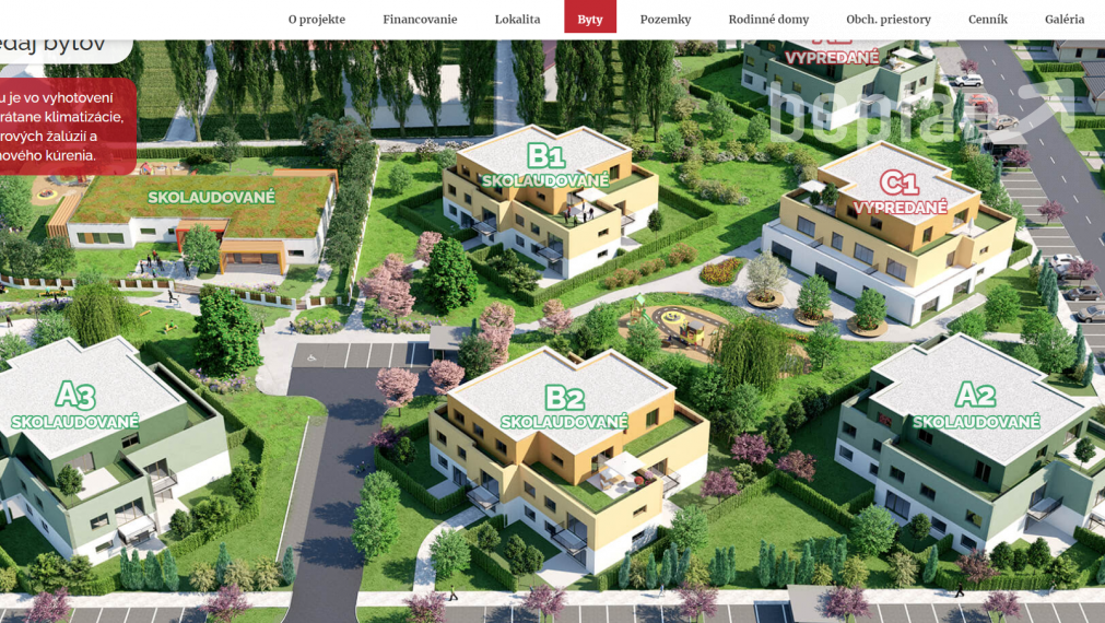 Projekt NOVÁ TULIPA Kvetoslavov 3-Izbový byt