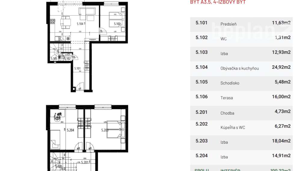 Projekt NOVÁ TULIPA Kvetoslavov - Byt A3.5