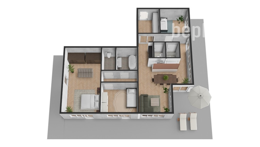 Na predaj priestranný 4-izbový byt v unikátnej novostavbe v Hrubej Borši