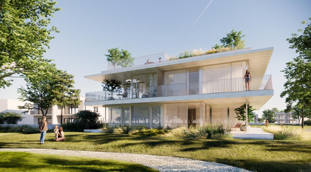 Na predaj priestranný 3-izbový byt s unikátnou strešnou terasou v novostavbe v Hrubej Borši